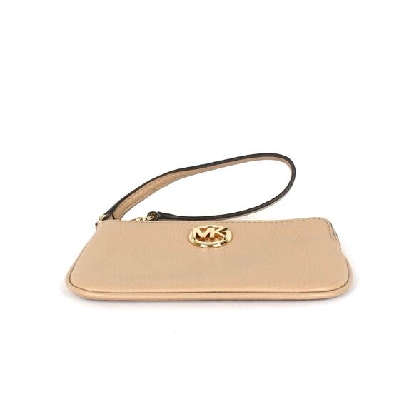 Michael Kors Jet Set Wristlet Wristlet – Truffle Beige Leather, Gold Zip - Picture 5 of 6